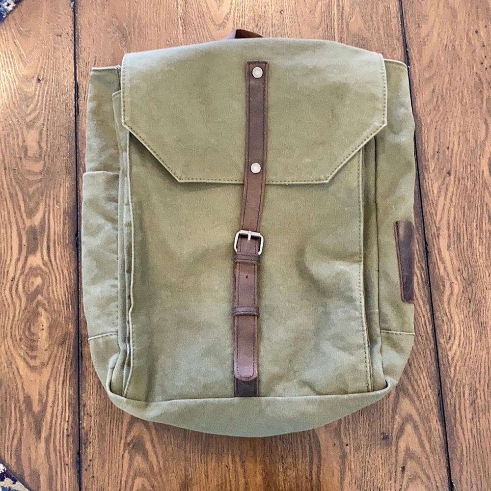 Canvas and Leather Backpack